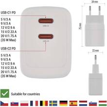 Сетевое зарядное устройство EMOS V03G35 GAN PD 35W 220V Сетевое зарядное устройство EMOS V03G35 GAN PD 35W 220V