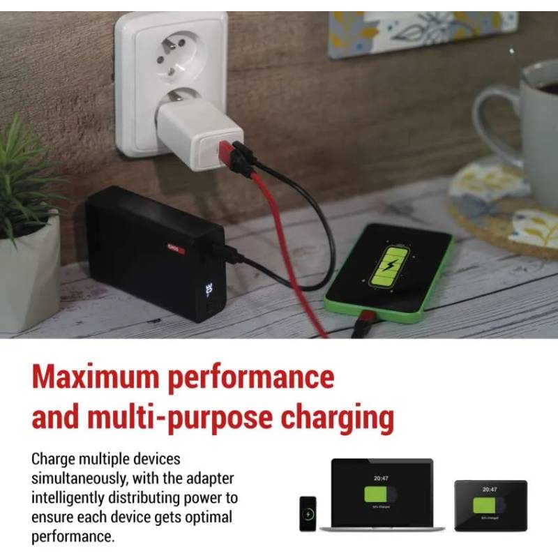 Сетевое зарядное устройство EMOS V04G45 GAN PD 45W 220V Покупка Сетевое зарядное устройство EMOS V04G45 GAN PD 45W 220V
