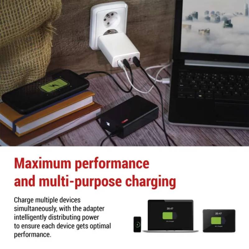 Сетевое зарядное устройство EMOS V06G120 GAN PD 120W 220V Заказать Сетевое зарядное устройство EMOS V06G120 GAN PD 120W 220V