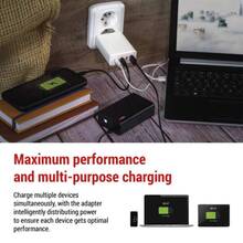 Сетевое зарядное устройство EMOS V06G120 GAN PD 120W 220V Сетевое зарядное устройство EMOS V06G120 GAN PD 120W 220V