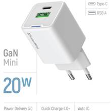 Сетевое зарядное устройство COLORWAY GaN Mini 20W (CW-CHS062PD-WT)