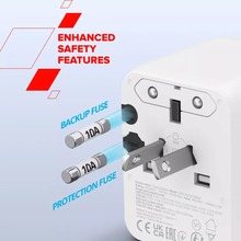 Зарядний пристрій CANYON OnTour 20 Travel Adapter EU/UK/US/AUS 20W White (CNS-TA20W1005W)