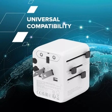 Зарядний пристрій CANYON OnTour 20 Travel Adapter EU/UK/US/AUS 20W White (CNS-TA20W1005W)
