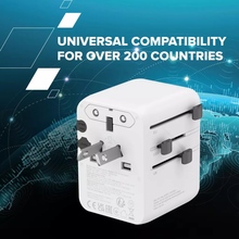 Зарядний пристрій CANYON OnTour 70 Travel Adapter EU/UK/US/AUS 70W White (CNS-TA70W1006W)