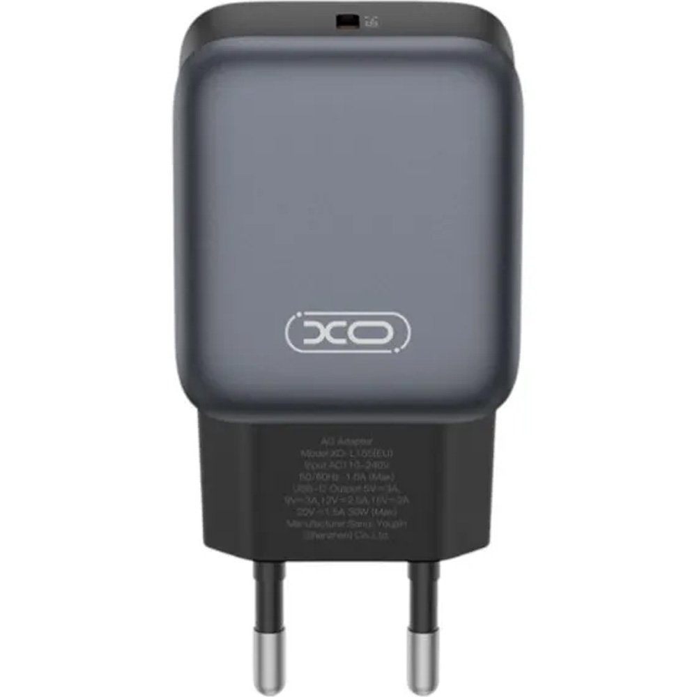 Сетевое зарядное устройство XO L155 - 30W Black (L155_Black)