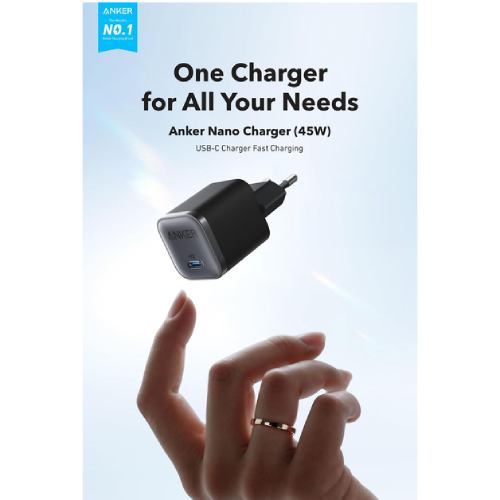 Зарядний пристрій ANKER Nano Charger 45W Black (A2692L11) Тип мережевий зарядний пристрій