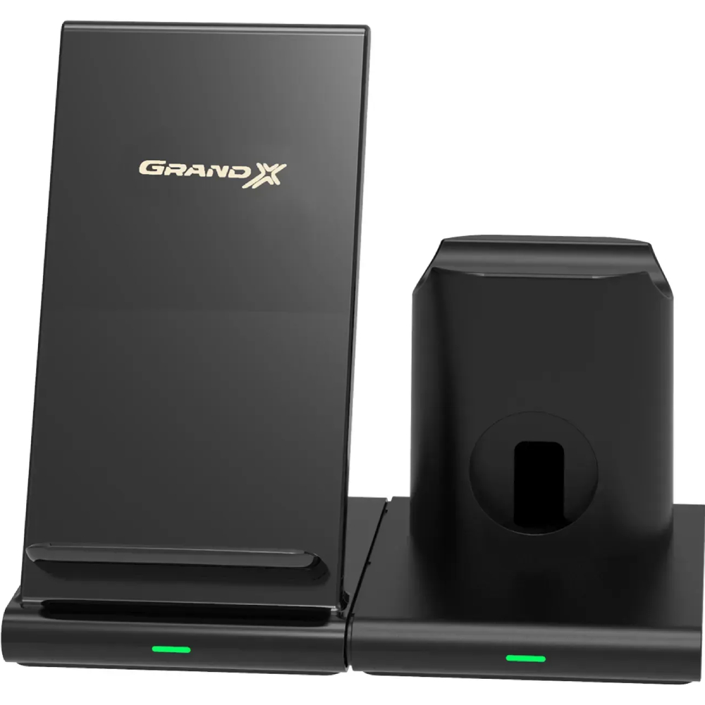 Беспроводное зарядное устройство GRAND-X WS-15 Беспроводное зарядное устройство GRAND-X WS-15 Особенности QI fast, LED индикация зарядки