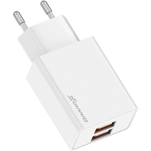 Сетевое зарядное устройство GRAND-X 2 USB 5V/ 2.1A White (CH-15W)