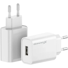 Сетевое зарядное устройство GRAND-X USB QC3.0 18W White (CH-550W)