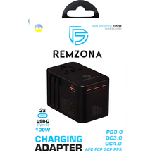 Зарядний пристрій REMZONA GaN Universal 100W (CH1ACCC-01BK) Зарядний пристрій REMZONA GaN Universal 100W (CH1ACCC-01BK)
