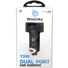 Автомобильное зарядное устройство REMZONA Treneas 15W CCAA-05BK 2USB 3A 15W Black (6914067490220)