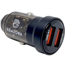 Автомобильное зарядное устройство REMZONA Treneas 15W CCAA-05BK 2USB 3A 15W Black (6914067490220)