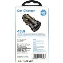 Автомобильное зарядное устройство REMZONA Treneas Acey 45W CCAC-03BK USB+Type-C 5A 45W Black (6914067490527)