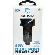 Автомобильное зарядное устройство REMZONA Treneas Acey 95W CCAC-05BK USB+Type-C 3A 95W Black (6914067490725)