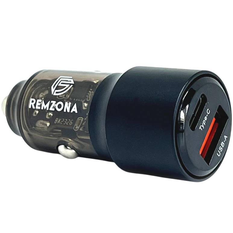 Автомобильное зарядное устройство REMZONA Treneas Acey 95W CCAC-05BK USB+Type-C 3A 95W Black (6914067490725)