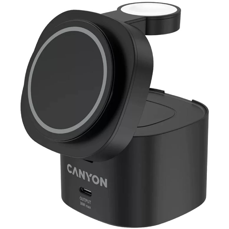Беспроводное зарядное устройство CANYON OnCharge 405 Black (CNS-WCS405B) Количество беспроводных зон 3