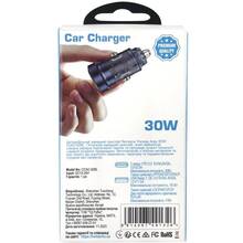 Автомобильное зарядное устройство REMZONA Treneas Acey 30W CCAC-02BL USB+Type-C 3A 30W Blue (6914067491326)