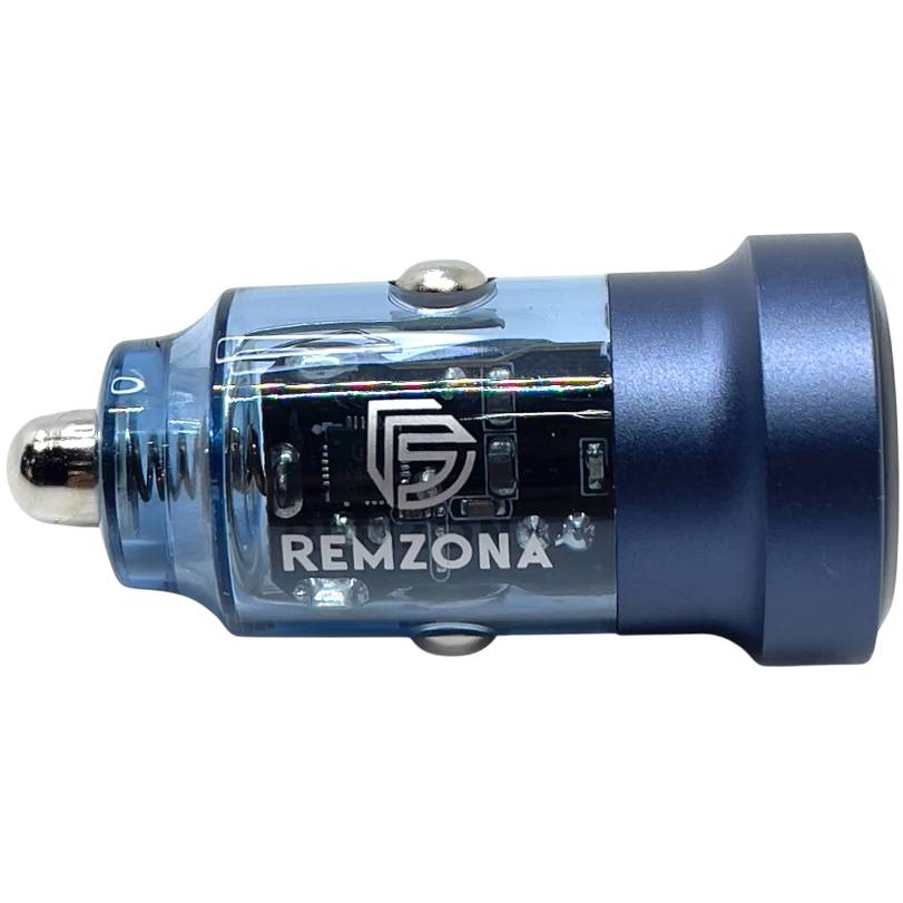 Автомобильное зарядное устройство REMZONA Treneas Acey 30W CCAC-02BL USB+Type-C 3A 30W Blue (6914067491326) Тип автомобильное зарядное устройство