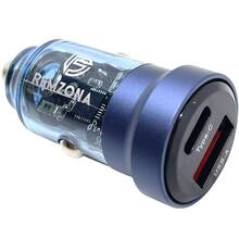 Автомобильное зарядное устройство REMZONA Treneas Acey 30W CCAC-02BL USB+Type-C 3A 30W Blue (6914067491326)