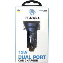 Автомобильное зарядное устройство REMZONA Treneas 15W CCAA-05BL 2USB 3A 15W Blue (6914067491524)