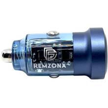 Автомобильное зарядное устройство REMZONA Treneas 15W CCAA-05BL 2USB 3A 15W Blue (6914067491524)