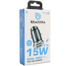 Автомобильное зарядное устройство REMZONA Meneas 15W CCAA-03GR 2USB 3.1A 15W Gray (6934247659452)