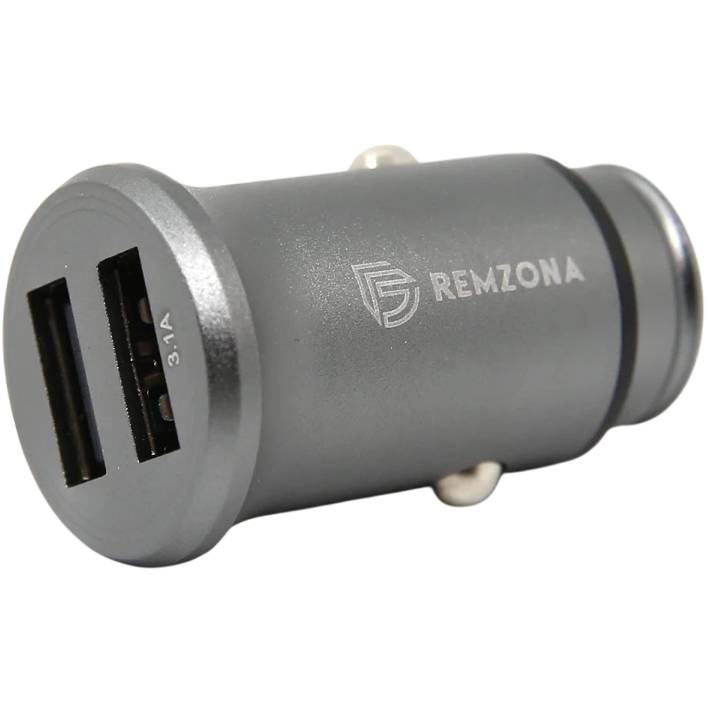 Автомобильное зарядное устройство REMZONA Meneas 15W CCAA-03GR 2USB 3.1A 15W Gray (6934247659452)