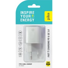 Сетевое зарядное устройство PIKO 25W GaN USB Type-C PD White (TC-PD251)