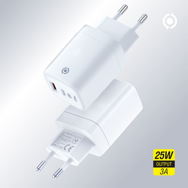 Сетевое зарядное устройство PIKO 25W GaN USB Type-C PD+USB-A QC 3.0 White (TC-PD252) Выходной разъем USB 