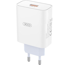 Зарядний пристрій XO L128U + кабель USB Type-C 1м White