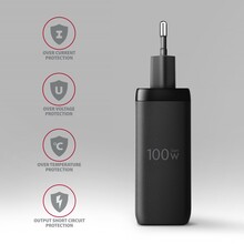 Сетевое зарядное устройство AXAGON 100W Black (ACU-DPQ100)