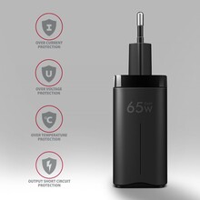 Сетевое зарядное устройство AXAGON 65W Black (ACU-DPQ65)