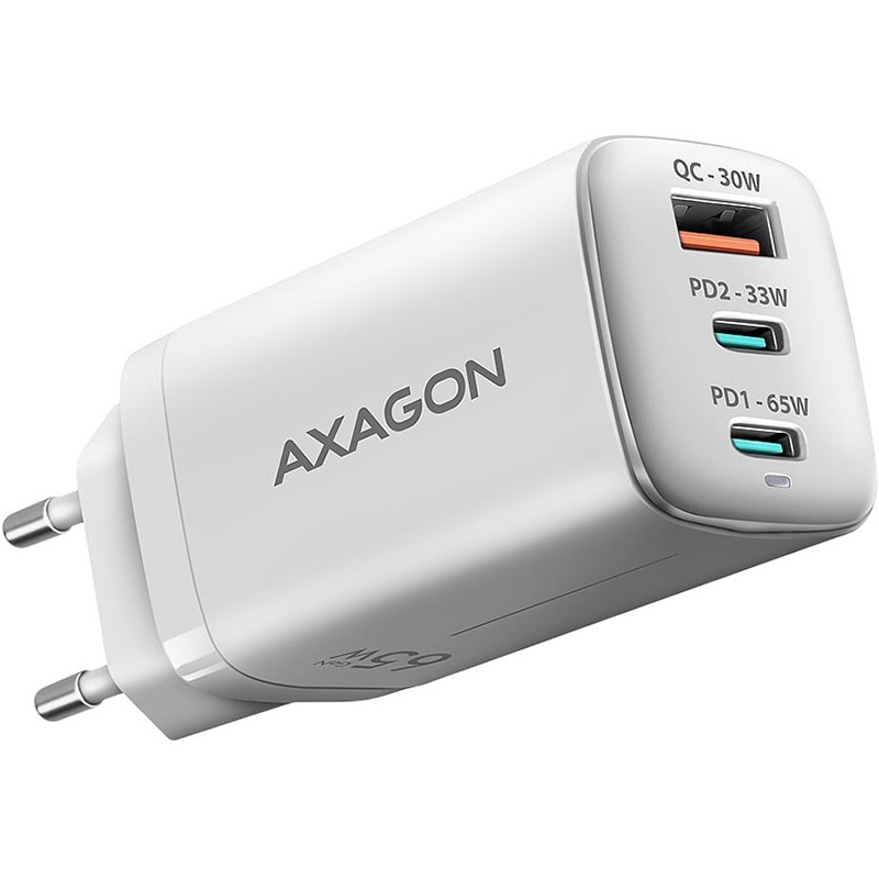 Сетевое зарядное устройство AXAGON 65W White (ACU-DPQ65W)