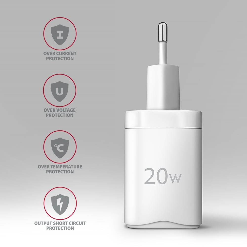 Сетевое зарядное устройство AXAGON 20W White (ACU-PQ20W) Выходной разъем USB 