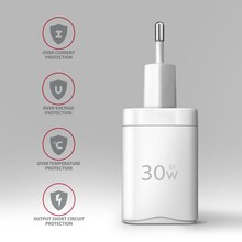 Сетевое зарядное устройство AXAGON 30W White (ACU-PQ30W)
