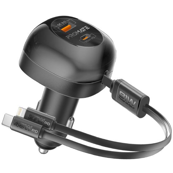 Автомобильное зарядное устройство PROMATE PowerDrive-RCI81 Black (powerdrive-rci81)