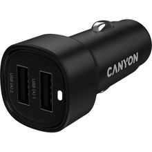 Автомобильное зарядное устройство Canyon OnDrive 24 24W 2xUSB-A Black (CNE-CCABR2AA)