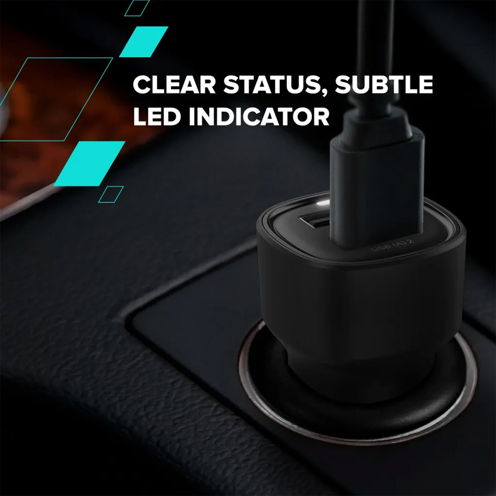 Заказать Автомобильное зарядное устройство Canyon OnDrive 24 24W 2xUSB-A Black (CNE-CCABR2AA)