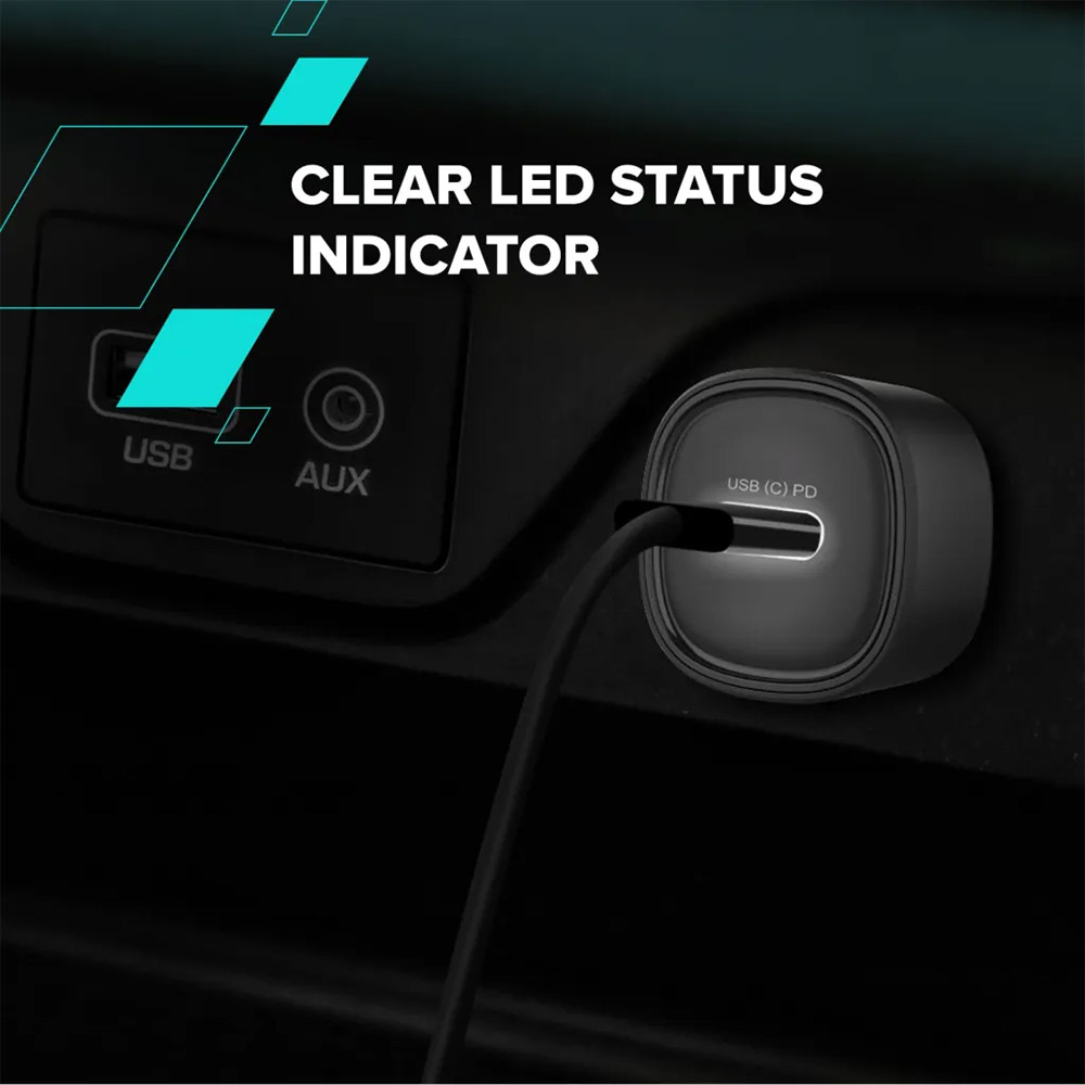 Изображение Автомобильное зарядное устройство Canyon OnDrive 30 PD 30W USB-C Black (CNE-CCABR2C)