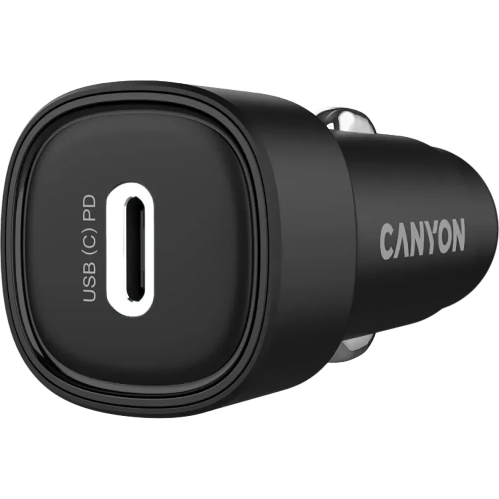 Автомобильное зарядное устройство Canyon OnDrive 30 PD 30W USB-C Black (CNE-CCABR2C) Выходной разъем USB Type-C
