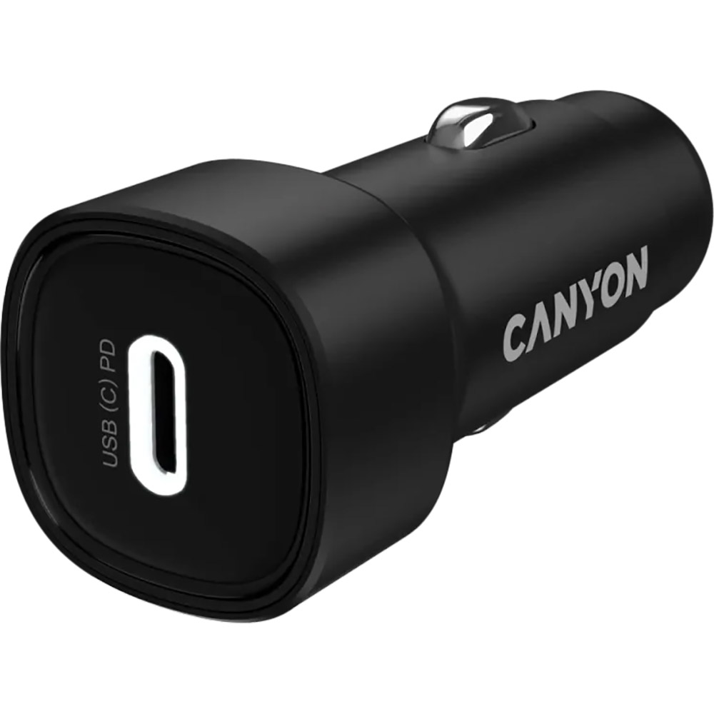 Автомобильное зарядное устройство Canyon OnDrive 30 PD 30W USB-C Black (CNE-CCABR2C) Кабель отсутствует