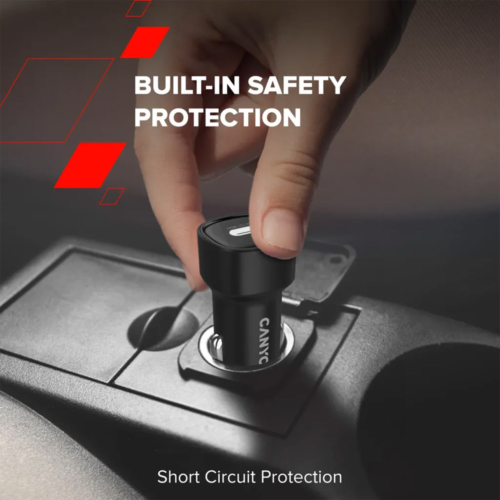 Покупка Автомобильное зарядное устройство Canyon OnDrive 30 PD 30W USB-C Black (CNE-CCABR2C)