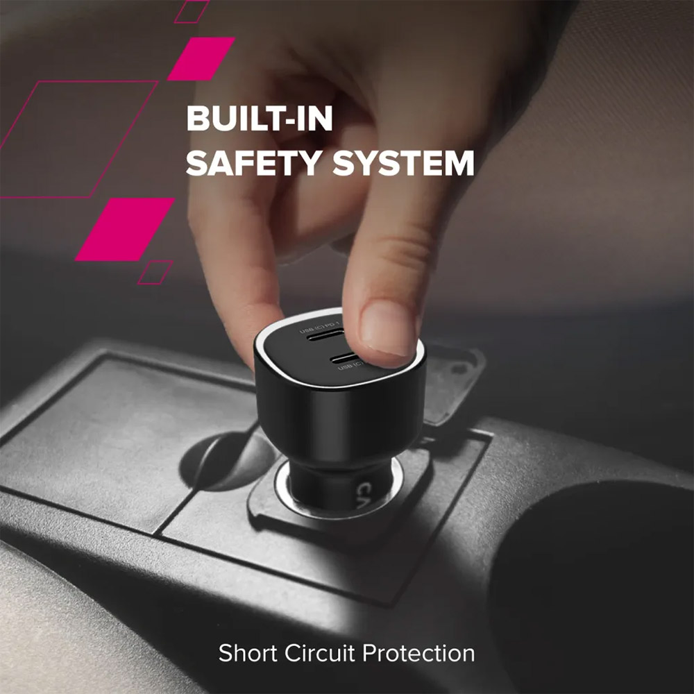 Заказать Автомобильное зарядное устройство Canyon OnDrive 60 PD 60W 2xUSB-C Black (CNE-CCABR3CC)