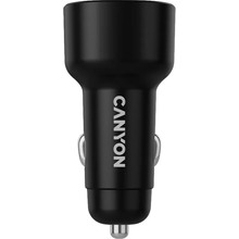 Автомобильное зарядное устройство Canyon OnDrive 60 PD 60W 2xUSB-C Black (CNE-CCABR3CC)