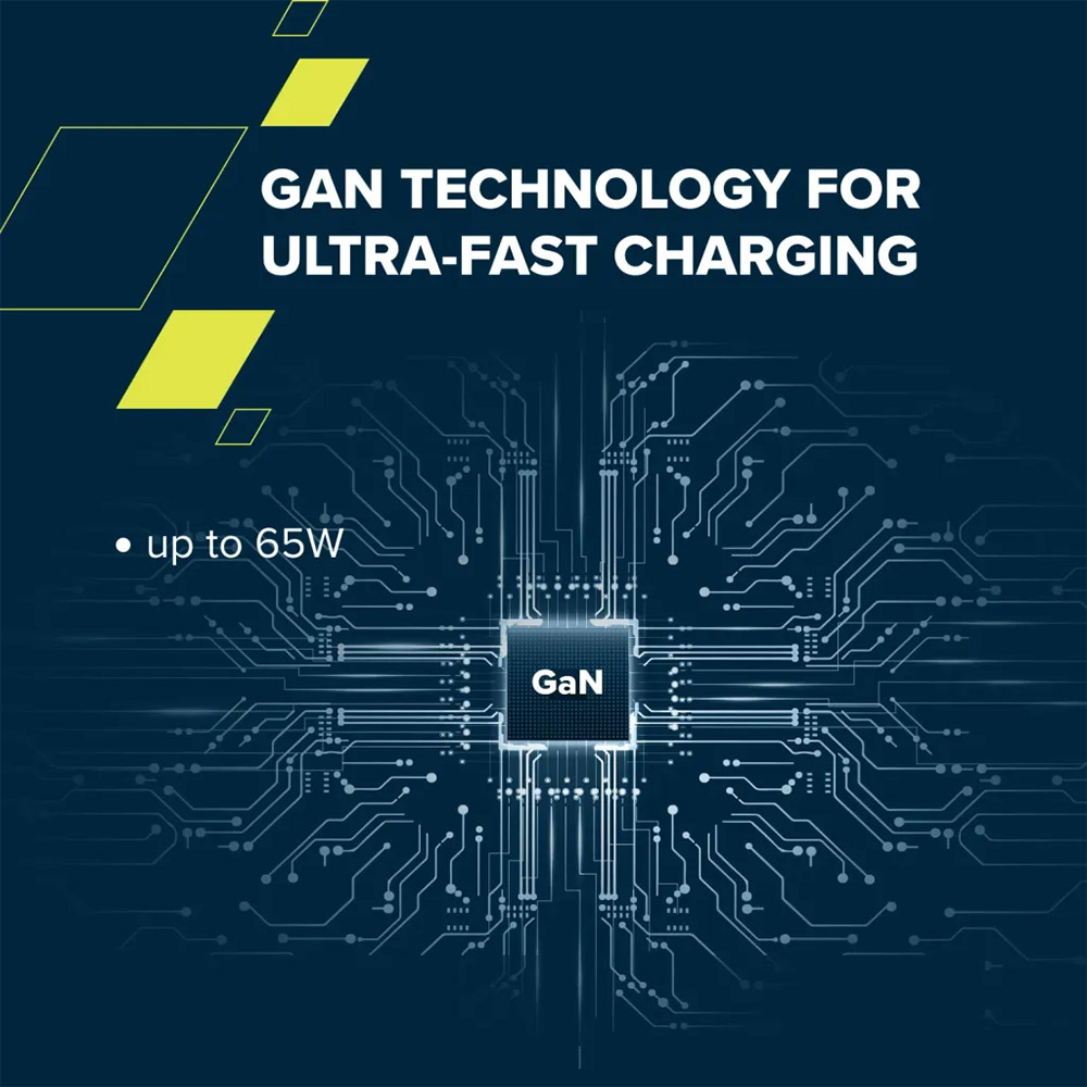 Заказать Сетевое зарядное устройство Canyon OnCharge 65RC Build-In Cable USB-C 65W 1xPD 1xQC Black (CNS-CURC65ACB)