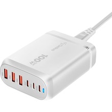 Зарядний пристрій GELIUS Force GaN 100W White (GP-HC063)