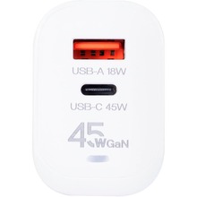 Сетевое зарядное устройство GELIUS Stratus 45W White (GP-HC068)