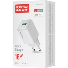 Зарядний пристрій COLORWAY 18W V2 White (CW-CHS063Q-WT)