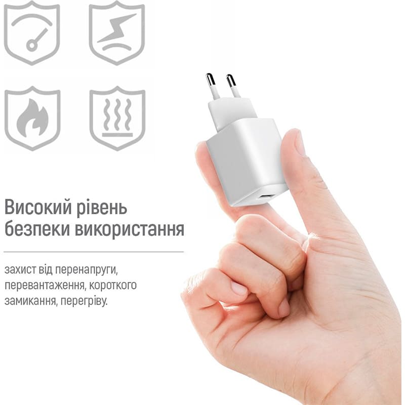 Покупка Зарядний пристрій COLORWAY 18W V2 White (CW-CHS063Q-WT)