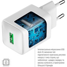 Зарядний пристрій COLORWAY 18W V2 White (CW-CHS063Q-WT)